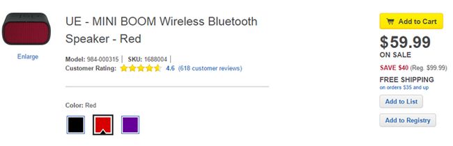 Fotografía - [Alerta Trato] Best Buy Tiene El Ultimate Ears BOOM MINI altavoz Bluetooth a la venta por $ 60 ($ 40 de descuento) con el envío libre